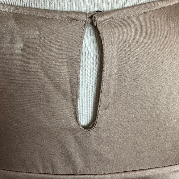 Theory Ethereal Fairy Silk Tiered Ruffled Sleeveless Nude Tunic Top Small Flowy - Picture 8 of 11